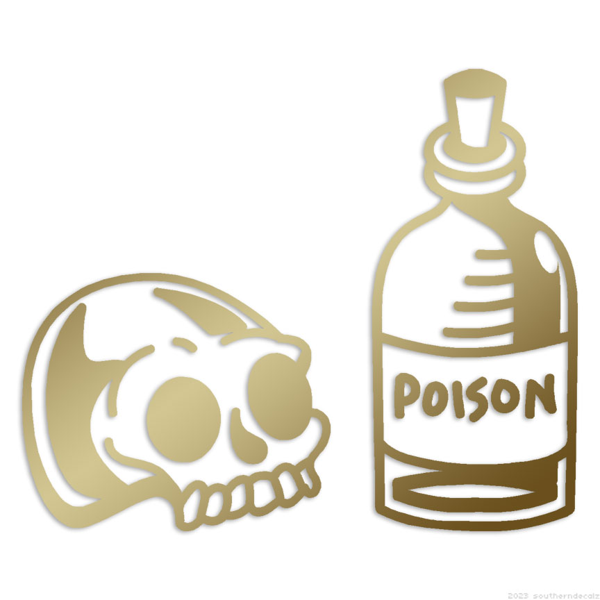 POP SCULL POISON BOTTLE OZWORKS ペイントver. Poison Bottle Skull